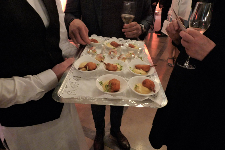 Amuse-Bouche vom Küchenteam des Dorint Park Hotels zum Champagner-Empfang „MS EUROPA“.